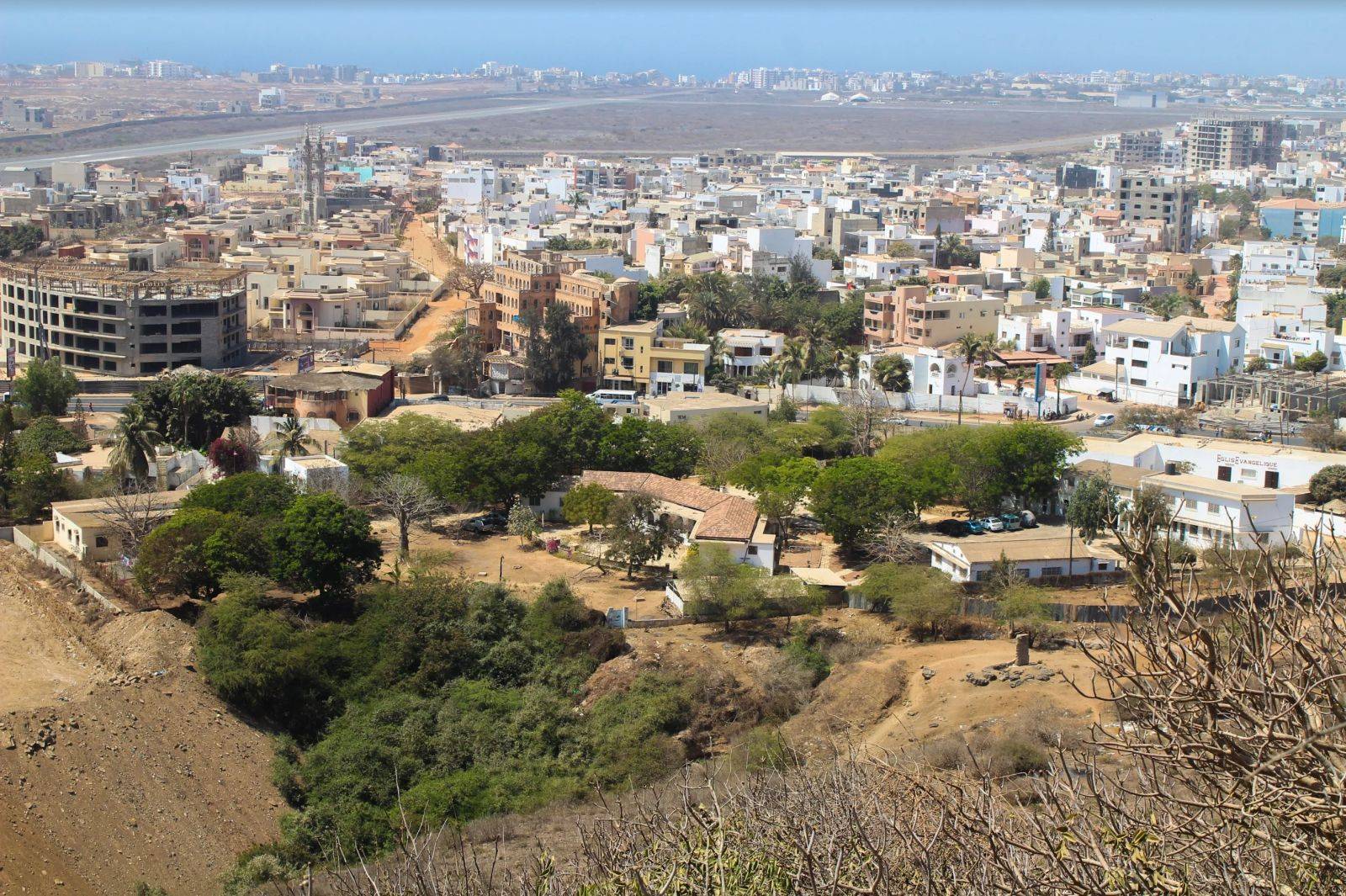 vue aérienne deu quartier de Ouakam à Dakar