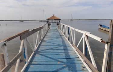 NDANGANE : Hôtel composé de 4 cases (à aménager) pieds dans l’eau à vendre